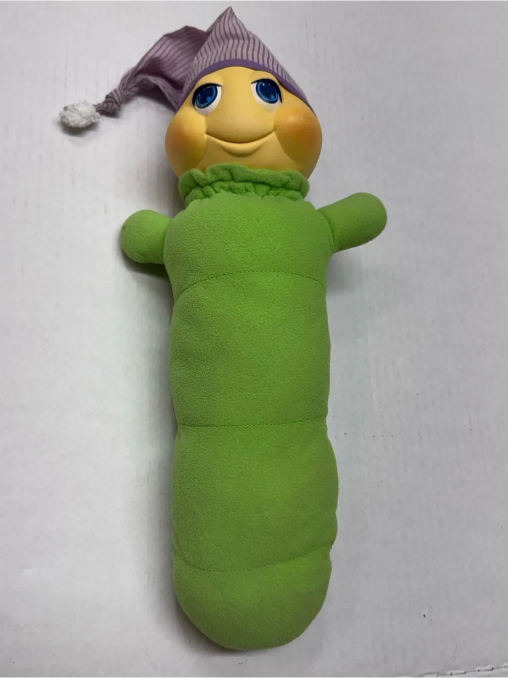 Vintage Hasbro Glo Worm Gloworm Plush Light Up Toy Works Playskool